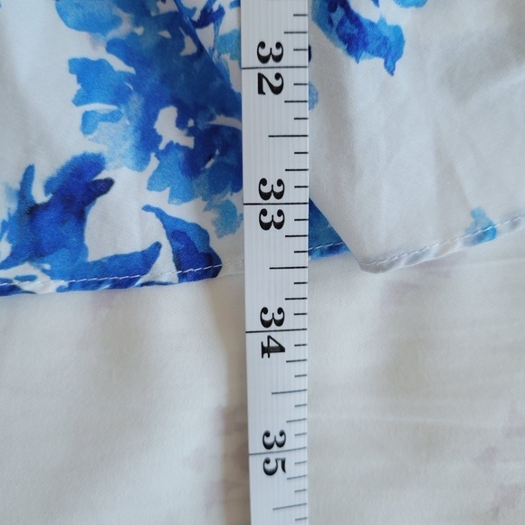 Caroline Constas White and Blue Floral Brie Mini Dress - Picture 10 of 12